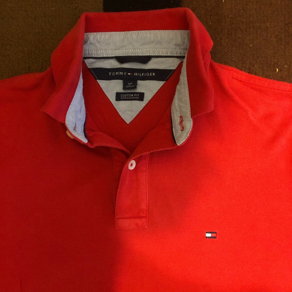 Red Tommy Hilfiger shirt